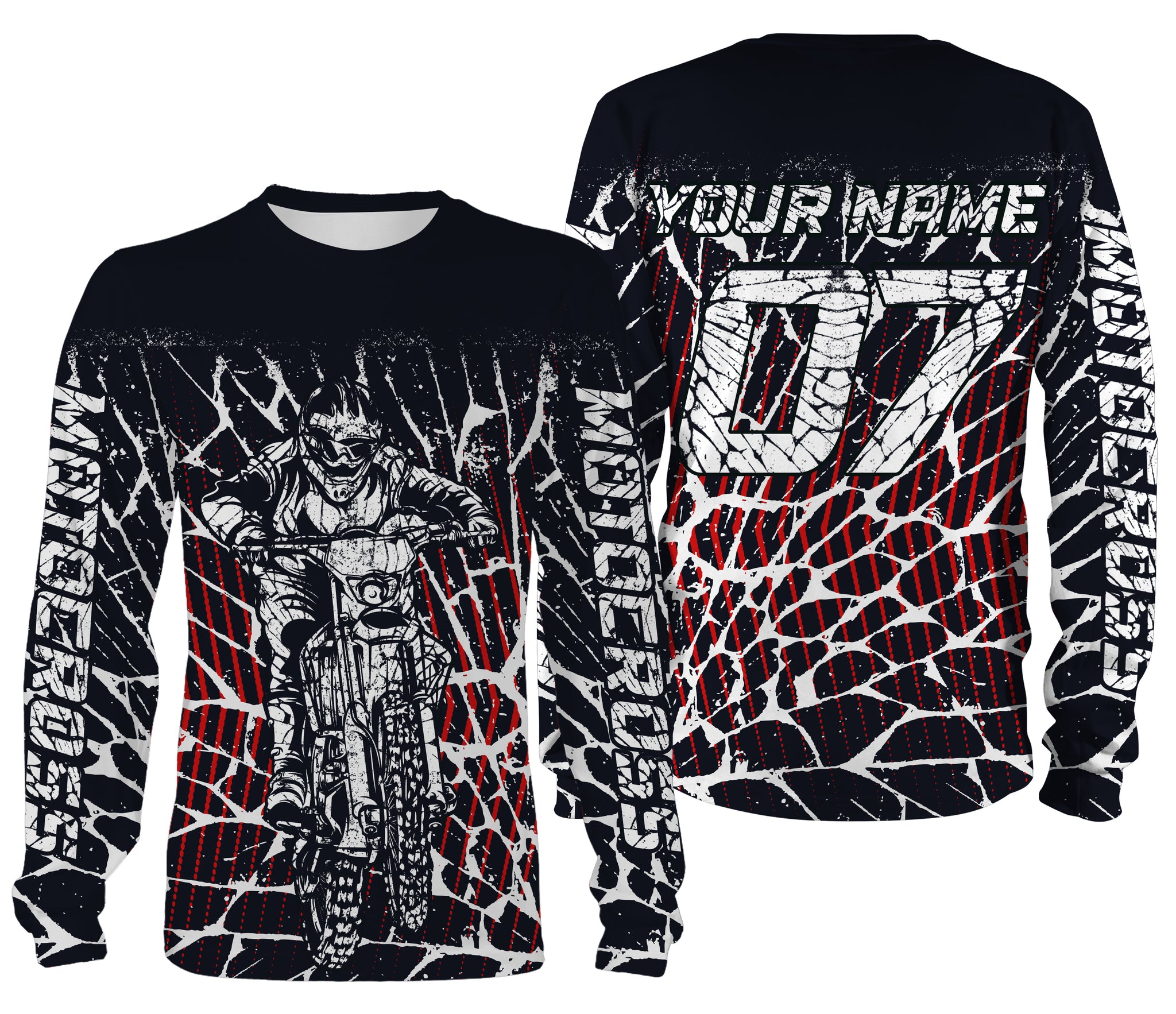 Motocross Racing Custom Jersey Adult Kid Long Sleeves, Dirt Bike Motorcycle Off-road Riders Racewear| NMS326