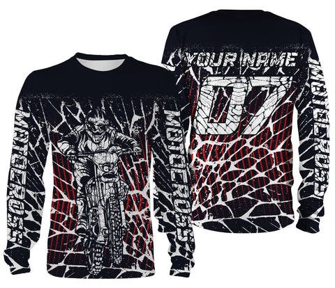 Motocross Racing Custom Jersey Adult Kid Long Sleeves, Dirt Bike Motorcycle Off-road Riders Racewear| NMS326