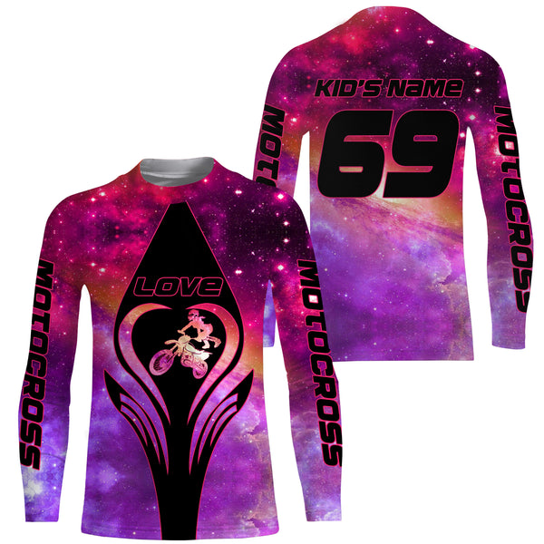 Biker Girl Riding Jersey Personalized Shirt Off-road Love Motocross Female Dirt Bike Rider| NMS502