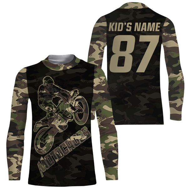 Camo Motocross Jersey Personalized Riding Shirt Off-road Dirt Bike Racing Motorcycle Lovers| NMS505