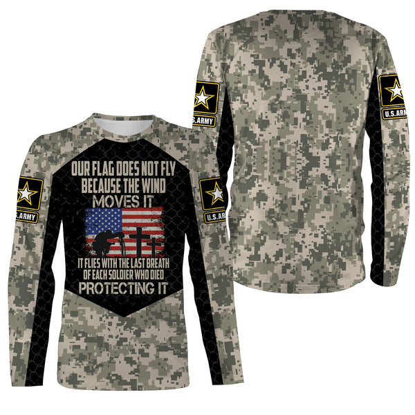 Honor The Fallen 3D Hoodie Camo US Army Veteran Memorial Day Shirt Remembrance| NMD07