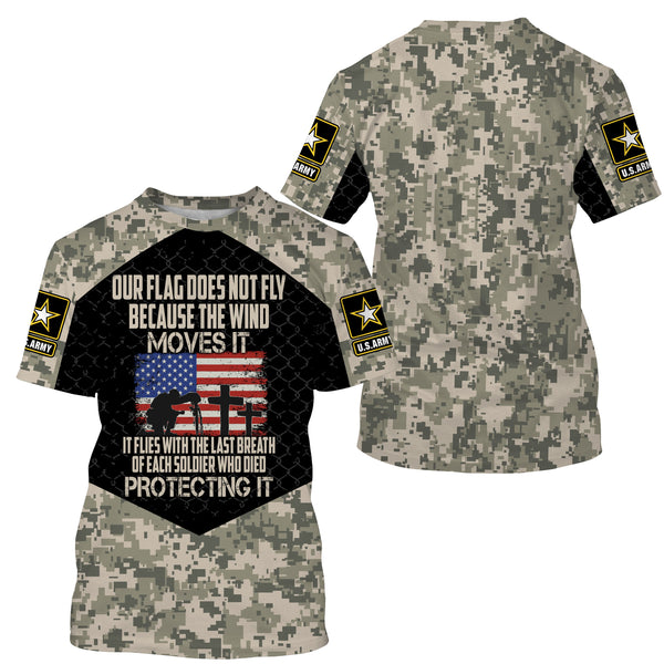 Honor The Fallen 3D Hoodie Camo US Army Veteran Memorial Day Shirt Remembrance| NMD07