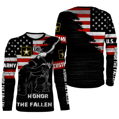 Honor The Fallen 3D Hoodie US Army Veteran Memorial Day Shirt Remembrance Military| NMD04