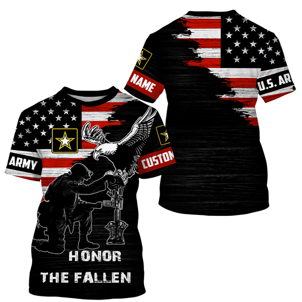 Honor The Fallen 3D Hoodie US Army Veteran Memorial Day Shirt Remembrance Military| NMD04