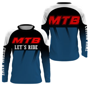 Cycling Shirt, Custom Mountain Bike Racing Shirt, MTB Off-road Bicycle Jersey UV Protection UPF 30+| JTS471