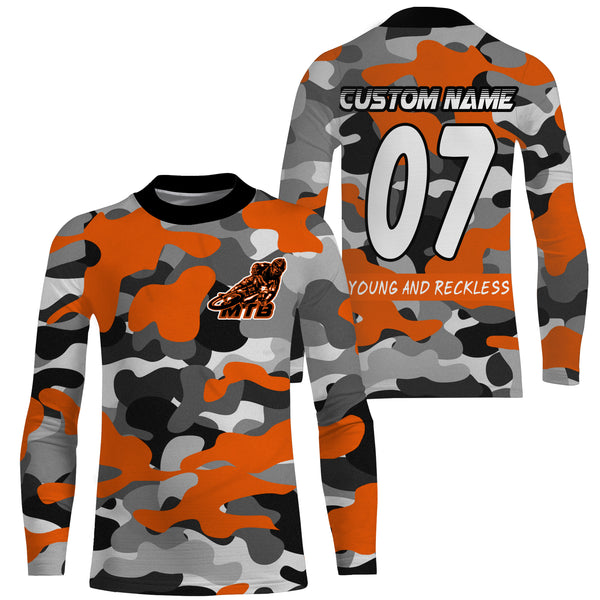 Customize Cycling Jersey, Camouflage Bike Top, Mountain Bike MTB Racing Shirts UV Protection UPF 30+| JTS476