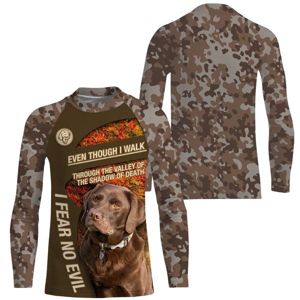 Chocolate Labrador Retriever Hoodie Shirt for Kid Adult| Custom Brown Camo Shirt for Chocolate Labrador Owner| JTSD365