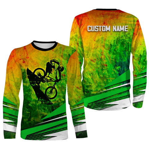 Mountain Biking Personalized Jersey - Custom Name MTB Jersey Biking Shirt Cycling Jersey for Biker, Bike Riders, Cyclist JTS412