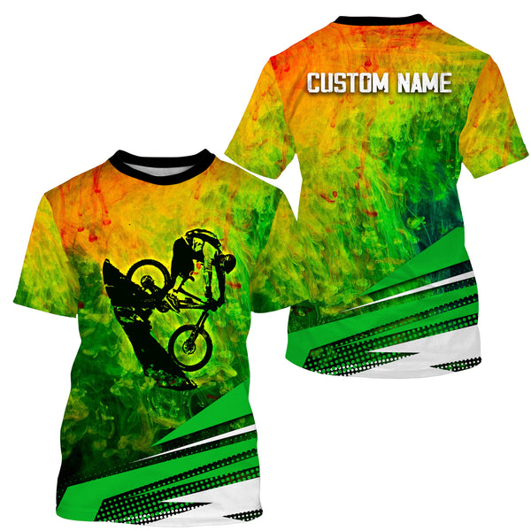 Mountain Biking Personalized Jersey - Custom Name MTB Jersey Biking Shirt Cycling Jersey for Biker, Bike Riders, Cyclist JTS412