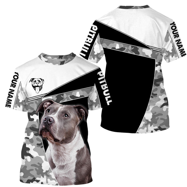 Pitbull 3D T-shirt Long Sleeve Hoodie| Custom Name Pitbull Shirt for Pitbull Lovers Pitbull Owners| JTSD318