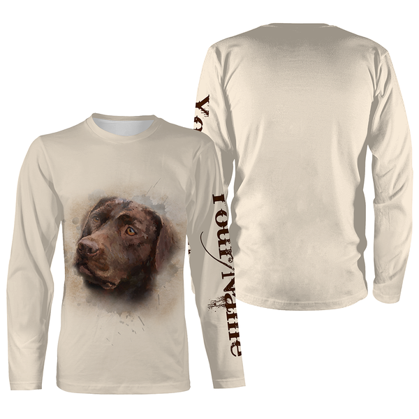 Chocolate Labrador Retriever Shirt| Custom Name 3D Chocolate Lab Owner Shirt for Labrador Lover JTSD347