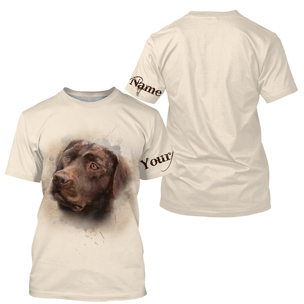 Chocolate Labrador Retriever Shirt| Custom Name 3D Chocolate Lab Owner Shirt for Labrador Lover JTSD347