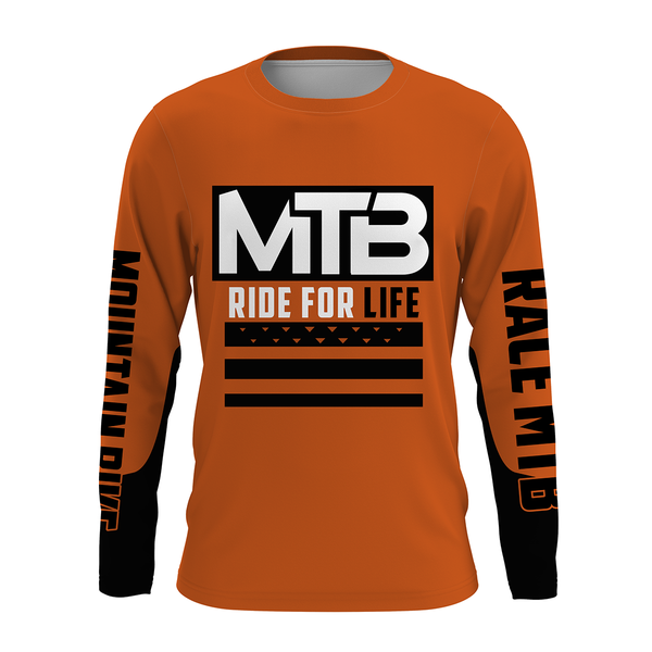 Mountain Bike Long Sleeve Jersey, Custom MTB Downhill Bike BMX Racing Cycling Shirt UV Protection| JTS494