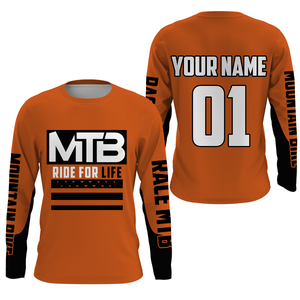 Mountain Bike Long Sleeve Jersey, Custom MTB Downhill Bike BMX Racing Cycling Shirt UV Protection| JTS494