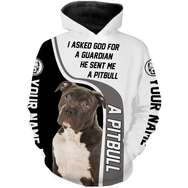 Love Pitbull Unisex 3D All Over Printed Hoodie Long Sleeve| Custom Pitbull Shirt for Men, Pitbull Lover| JTSD246