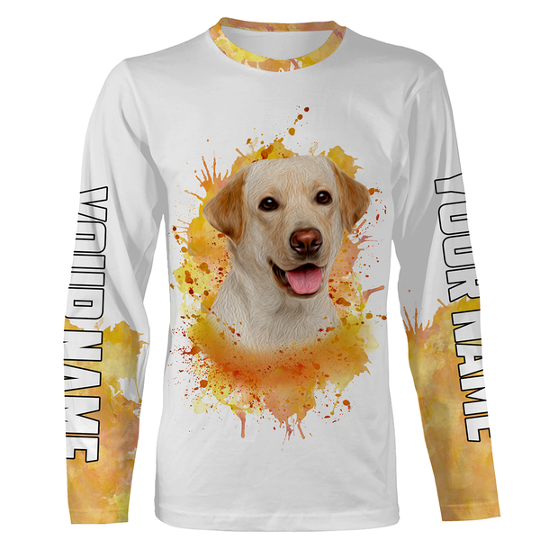 Labrador Retriever Lover 3D T-shirt Long Sleeve Hoodie| Custom Name Labrador Shirt for Lab Mom Lab Dad JTSD297