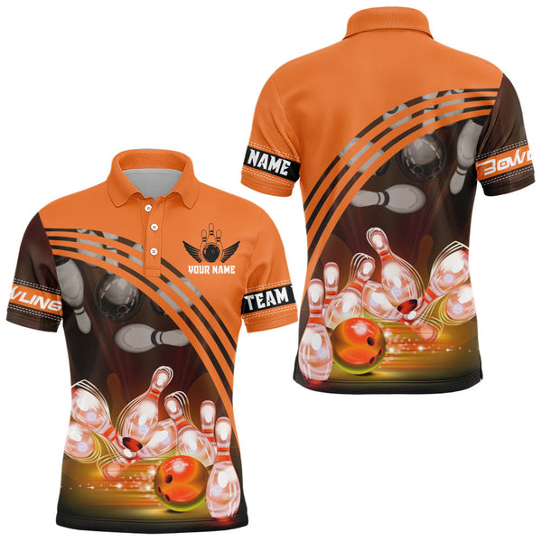 Custom Bowling Shirt for Men Bowling Jersey Bowling Team League Polo Shirt QZT45