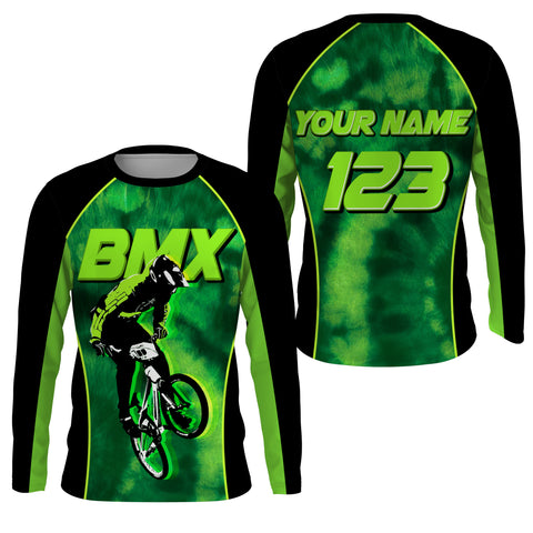 BMX racing jersey Custom UPF30+ Tie Dye riding shirts Freeride off-road Cycling adult&kid racewear| SLC42