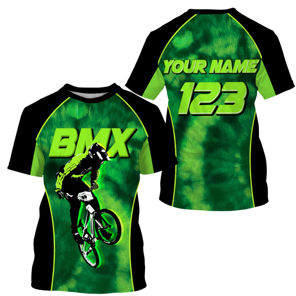 BMX racing jersey Custom UPF30+ Tie Dye riding shirts Freeride off-road Cycling adult&kid racewear| SLC42