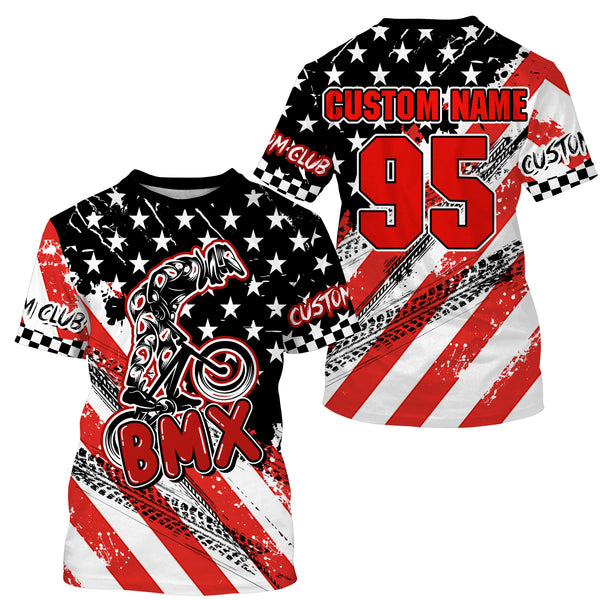 BMX racing jersey UPF30+ freeride riding gear US riding Cycling shirt American adult&kid team racewear| SLC32