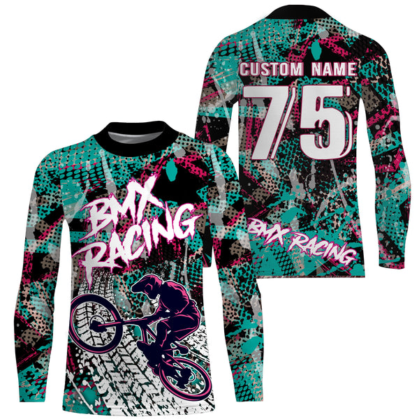 Custom BMX riding jersey UPF30+ racing shirts off-road Cycling adult&kid team racewear| SLC35