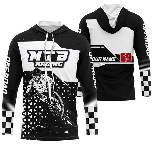 MTB racing jersey Custom black Mountain Biking riding shirts UPF30+ Cycling adult&kid racewear| SLC46