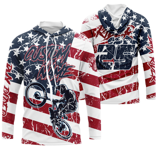 American BMX racing jersey Custom patriotic UPF30+ freestyle MTB racewear adult&kid Cycling jersey| SLC29