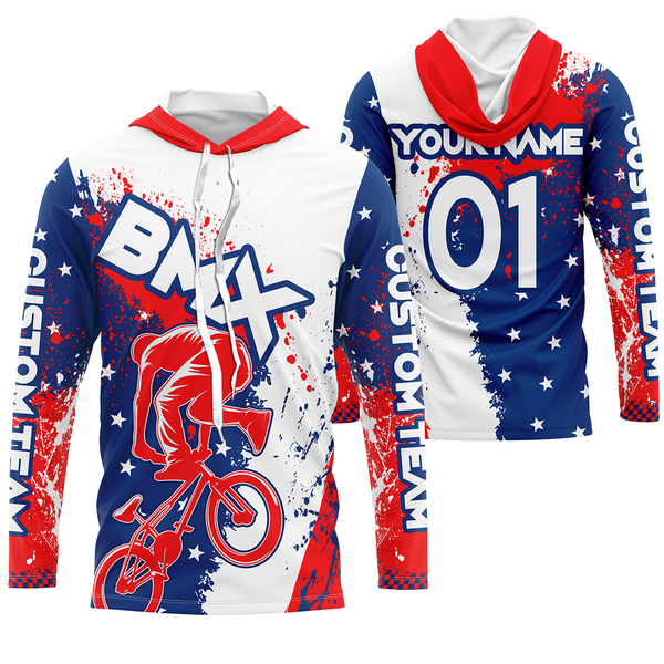 Patriotic BMX riding jersey Personalized UPF30+ US racewear extreme racing Cycling adult&kid gear| SLC23