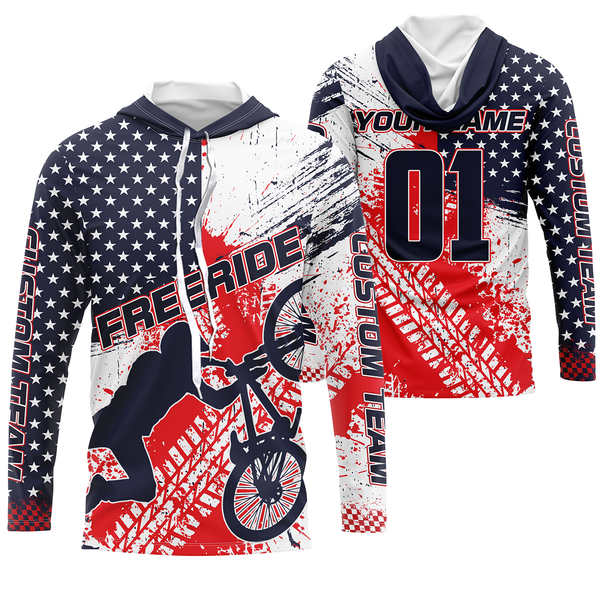 Patriotic BMX riding jersey Custom UV enduro MTB Cycling racing gear off-road adult&kid racewear| SLC26