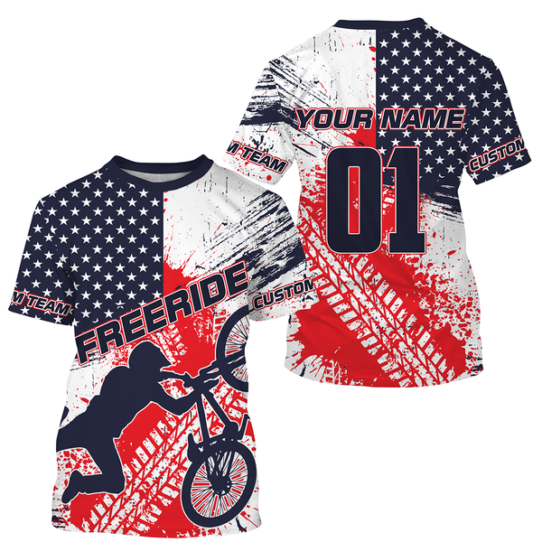 Patriotic BMX riding jersey Custom UV enduro MTB Cycling racing gear off-road adult&kid racewear| SLC26