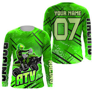 Green ATV Motocross Jersey Men UPF30+ Custom Quad Bike Riding Shirt Kid ATV MX Off-Road Jersey PDT562