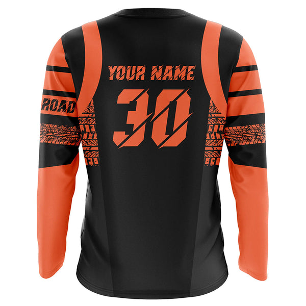 Orange Motocross Jersey Dirt Bike Off-Road Shirt UPF30+ Racing Motorcycle Long Sleeves XM25