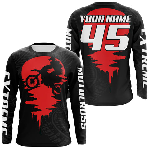 Motocross Racing Jersey UPF30+ Youth Dirt Bike Shirt for Men Kid Women Extreme Racing Off-Road XM11