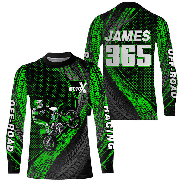 Youth Dirt Bike Jersey UPF30+ Motocross Shirt MX Racing Off-Road Motorcycle Riding Shirt XM203