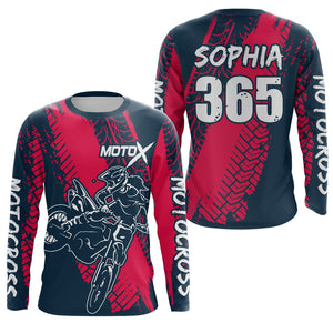 Pink Motocross Jersey Racing Girl Women Upf30+ Youth Dirt Bike Shirt Motorcycle Off-road XM204