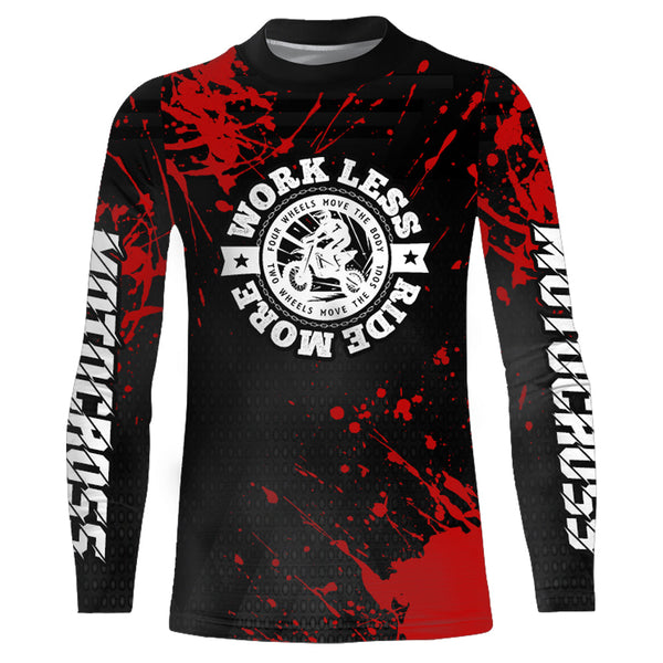 Red Motocross Racing Jersey Men Kid Upf30+ Dirt Bike Riding Shirt Off-Road MX Jersey XM239