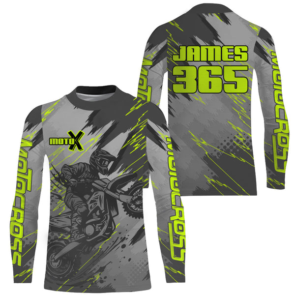 Motocross Shirt Dirt Bike Jersey for Men Kid Women UPF30+ MX Racing Jersey Off-Road XM240