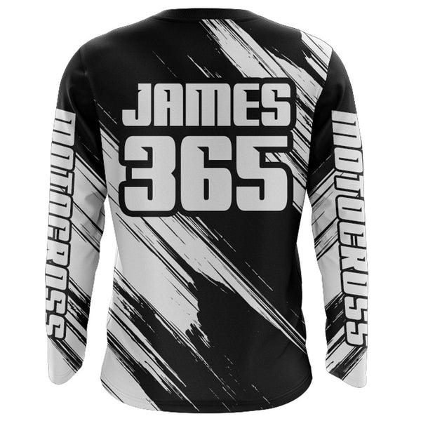 Motocross Racing Jersey Youth Men Kid Dirt Bike Shirt White Black Upf30+ Off-Road Jersey XM245