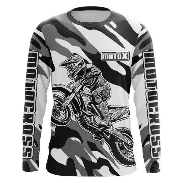 Camo Motocross Jersey UPF30+ Motox Dirt Bike Shirt Men Kid Off-road MX Racing Shirt XM125