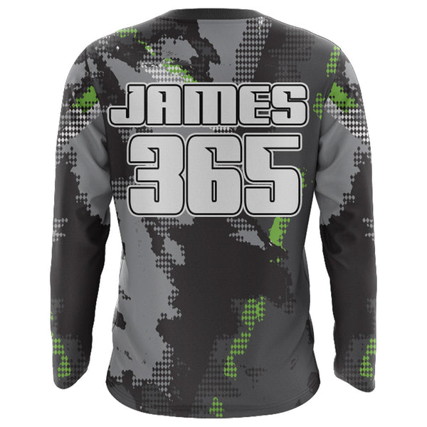 Motocross Racing Jersey Grey Green Upf30+ Dirt Bike Off-Road Shirt Men Kid Motorcycle XM182