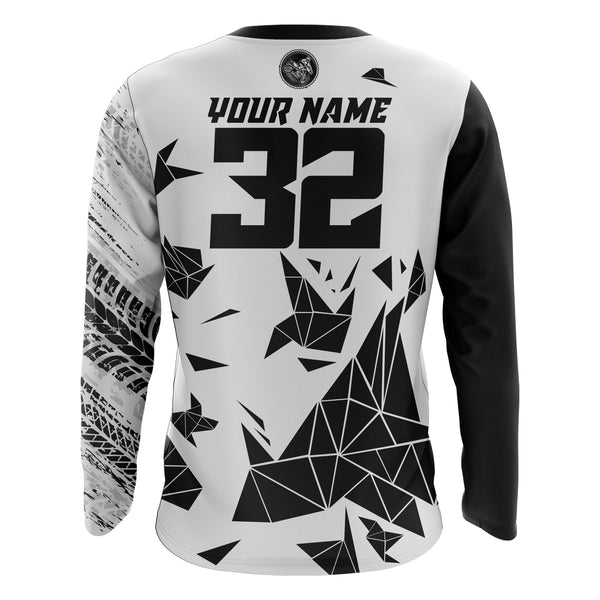 Custom Dirt Bike Racing Jersey UPF30+ Motocross Shirt for Men Women Kid  Work Less Ride More XM02