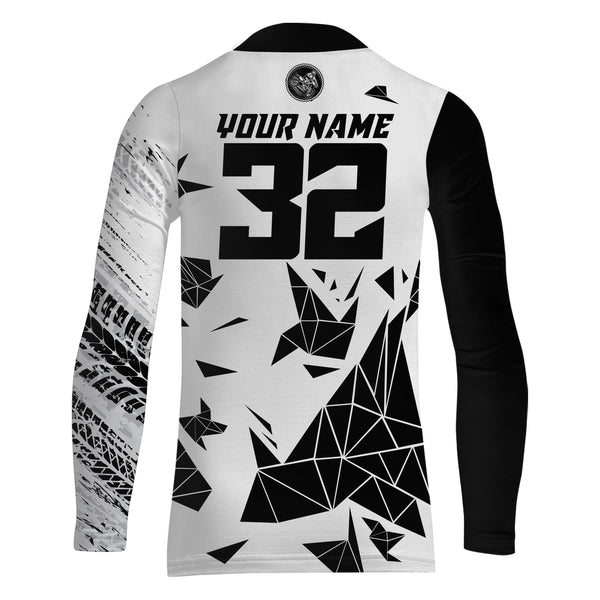 Custom Dirt Bike Racing Jersey UPF30+ Motocross Shirt for Men Women Kid  Work Less Ride More XM02