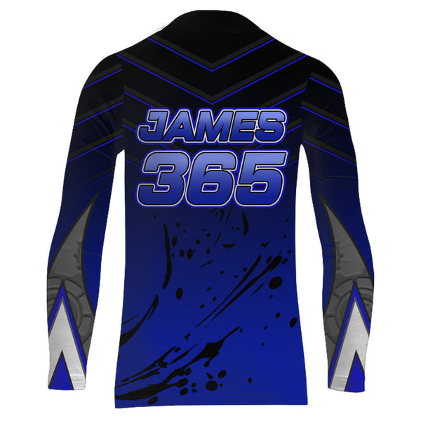 Blue Motocross Jersey UPF30+ MX Racing Shirt Kid Men Women Dirt Bike Riding Jersey XM230