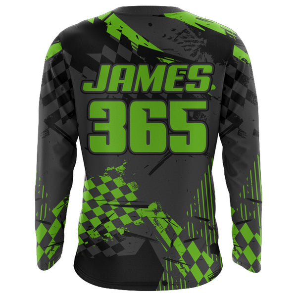 ATV Racing Jersey Green Youth Men ATV Quad Bike Shirt Upf30+ ATV Racing Jersey Off-road MX52