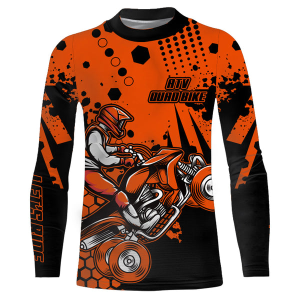 ATV Motocross Jersey Orange UPF30+ Kid Women Men Quad Bike Racing Jersey Off-road MX58