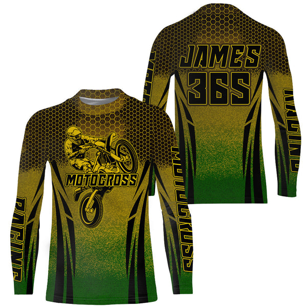 Custom Dirt Bike Racing Jersey Men Kid Upf30+ Motocross Off-Road Jersey Youth MX Shirt XM164