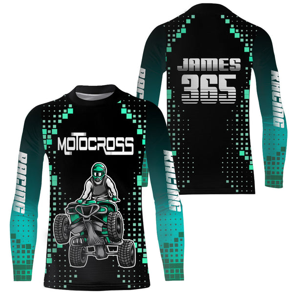 ATV Motocross Racing Jersey Youth Men Kid Women Upf30+ Custom ATV Quad Bike Riding Shirt MX09