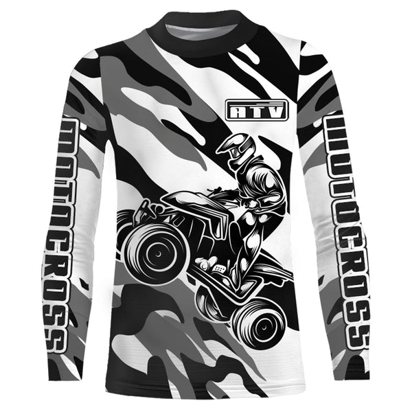 ATV Motocross Jersey Upf30+ Quad Bike Shirt Off-Road Racing Jersey Kid Men ATV Motorcycle MX12