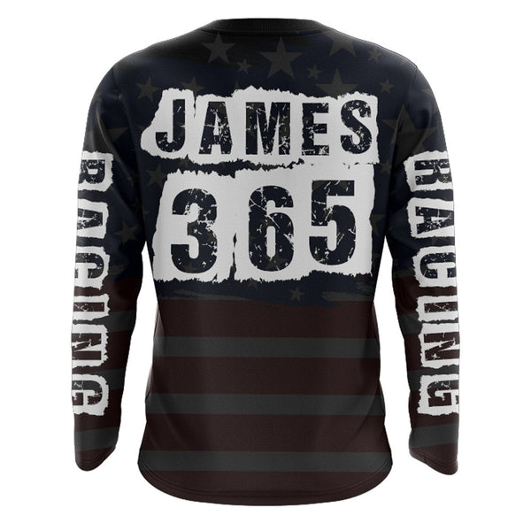 American Flag Motocross Jersey UPF30+ Personalized Patriotic MX Off-Road Adult&Kid Dirt Bike Jersey| XM106