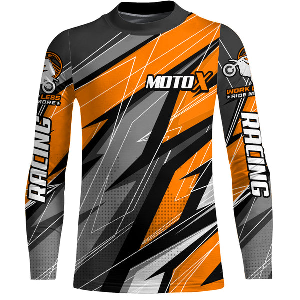 Orange Motocross Racing Jersey Kid Women Men Upf30+ Dirt Bike Shirt Off-Road Riding XM249